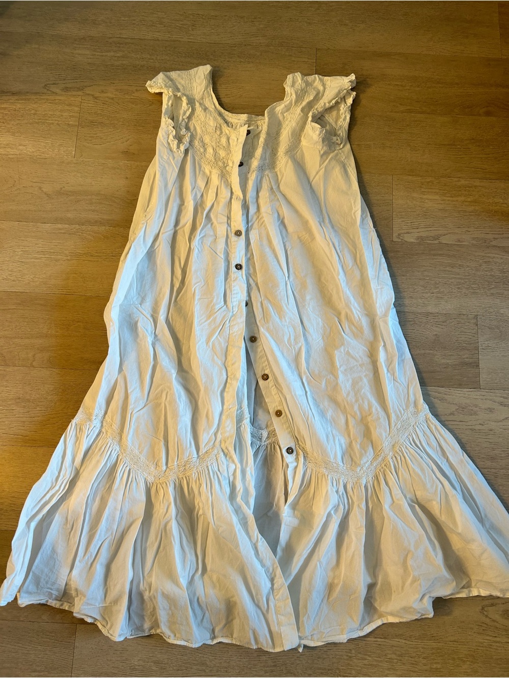 Free People Free-est White Cotton Maxi Dress Duster
